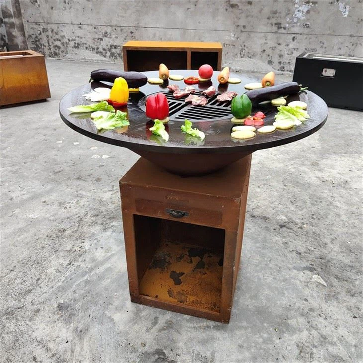 Cuina exterior Corten Acer barbacoa fumador