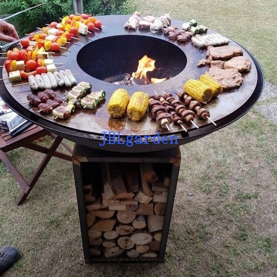 Portable BBQ Grill With Stainless Baking Plate