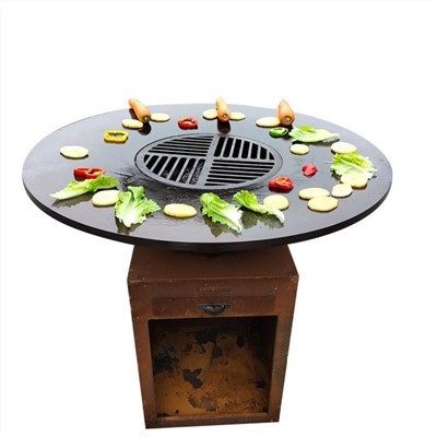 Barbacoa d'acer Corten Grill per fumador