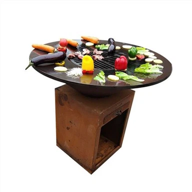 Barbacoa portàtil de carbó vegetal i llenya