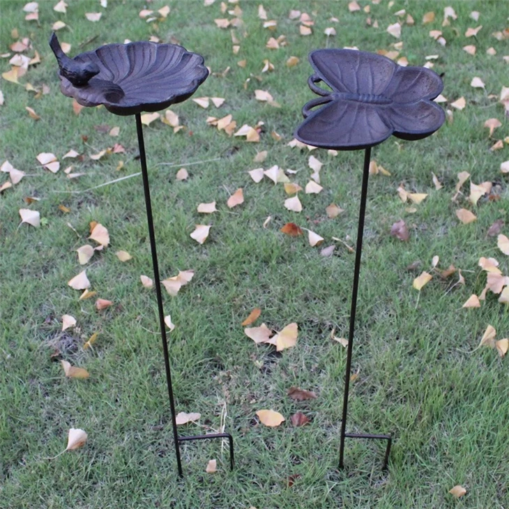 Cast Iron Bird Food Pots