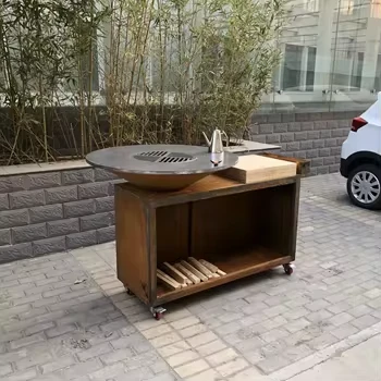 Corten Steel Grill Fire Pit