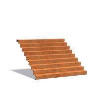 Estil d'escala d'acer Corten