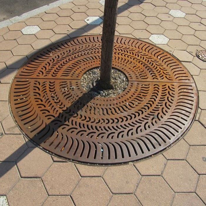 Large Corten Steel Tree Grate high quality