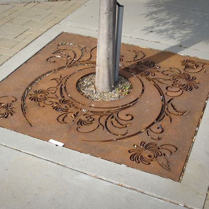 Large Corten Steel Tree Grate factory