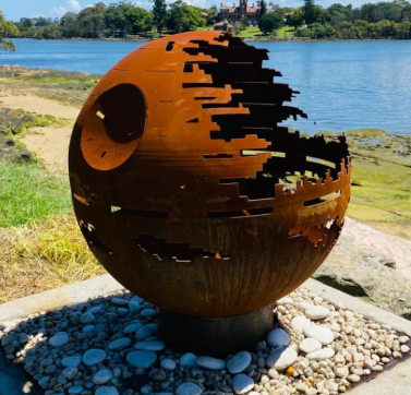 Esfera de bola de foc de tall làser