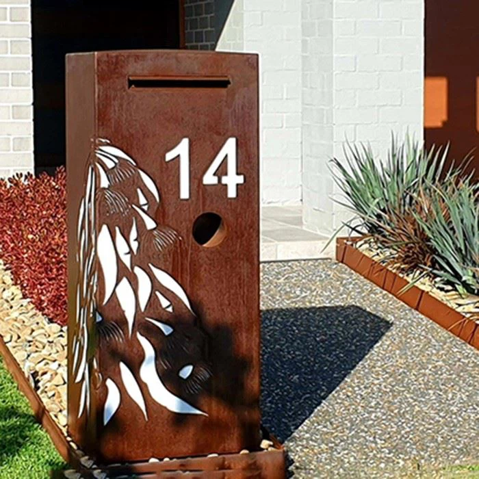 Metal Garden Mailbox Post Box