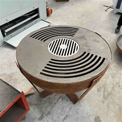 Grill de taula d'acer Corten