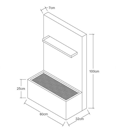 Steel Wate Fall Planter