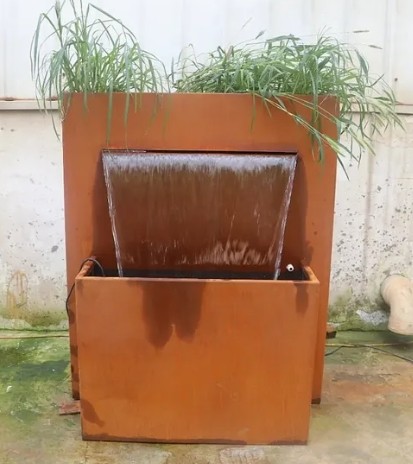 Steel Wate Fall Planter